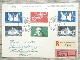 TR107 Enveloppe + Timbre Suisse 1948