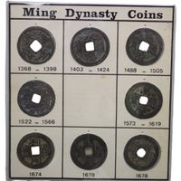 Chinesische Ming Dynastie Ära Lochmünzen Set