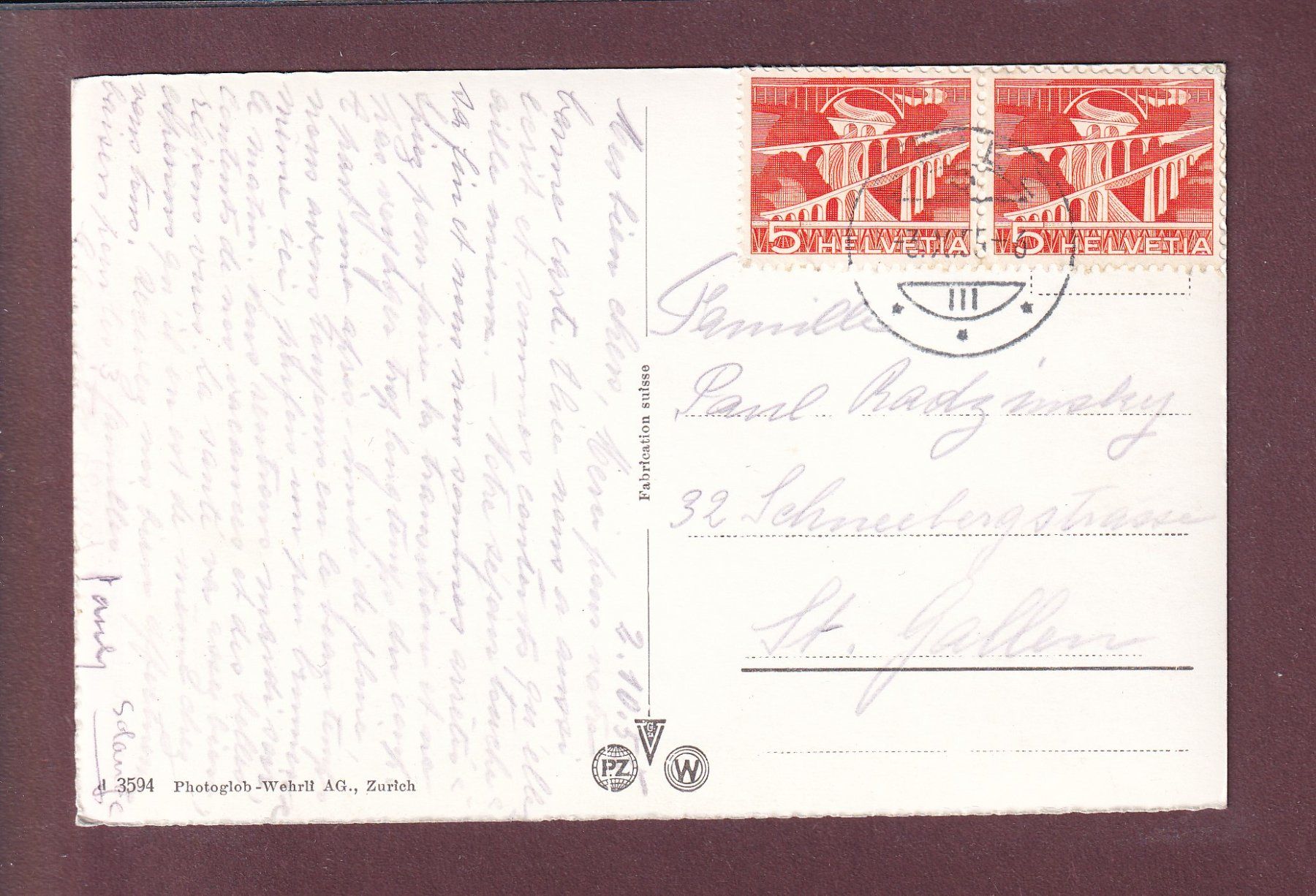 Cartoline postali: SPIEZ - Niesen - Blümlisalp - 1955 – Usato da Pully venduto da nicecards 1