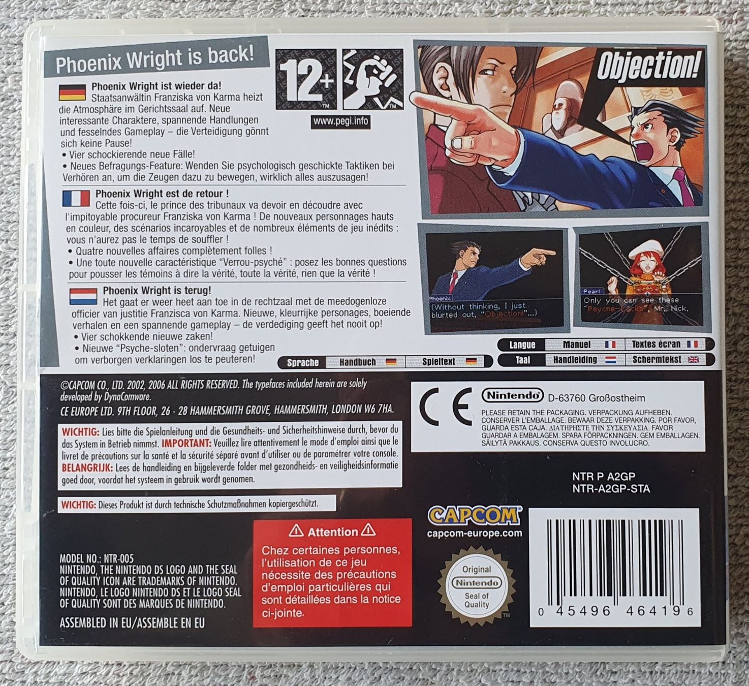 Giochi: Phoenix Wright Ace Attorney Justice for all NintendoDS FR+DE – Usato da Sonvilier venduto da Takou 1