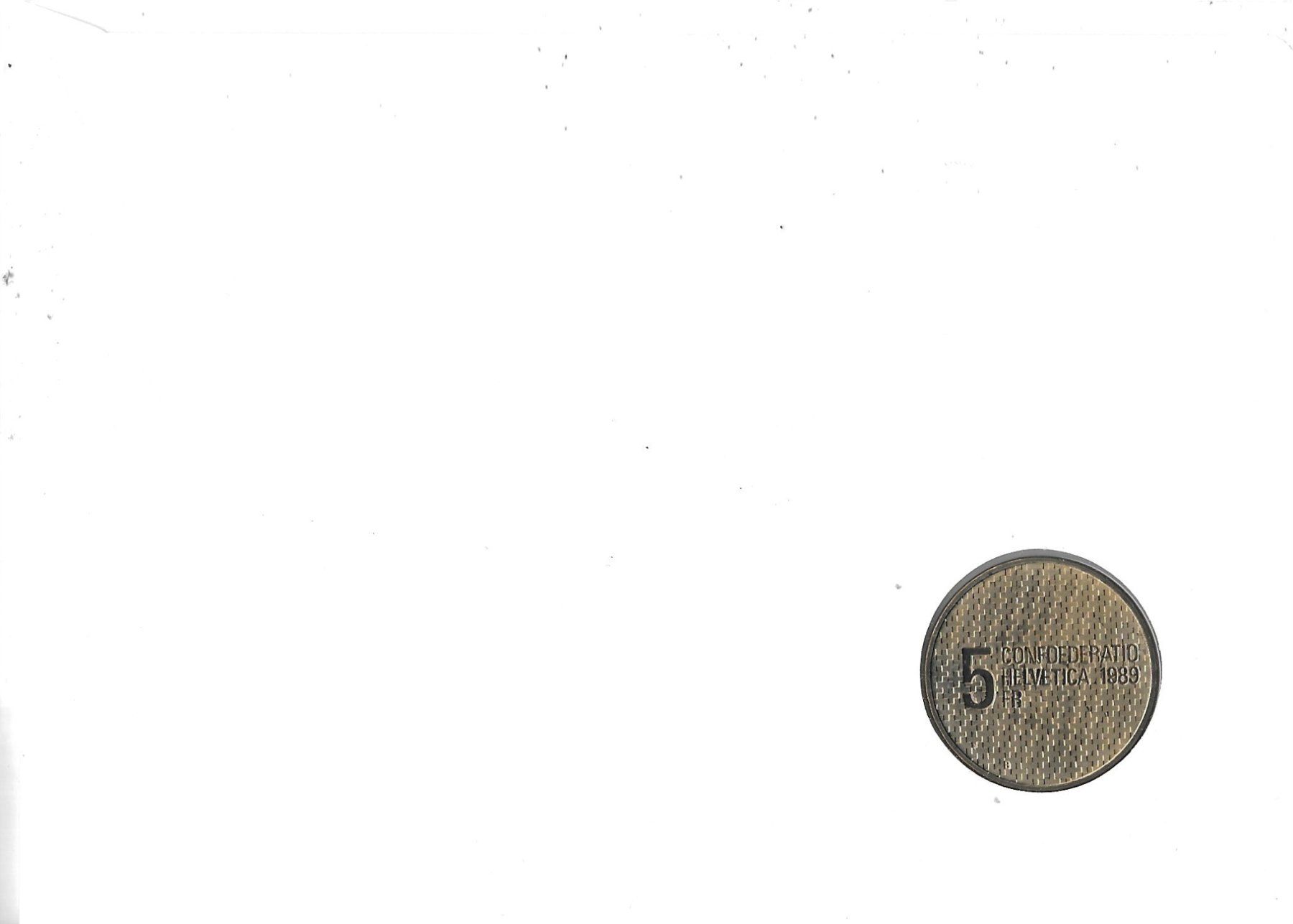 Tutti le monete: Numisbrief 1989 5 Fr. General Guisan – Usato da Schocherswil venduto da prinzipal60 1