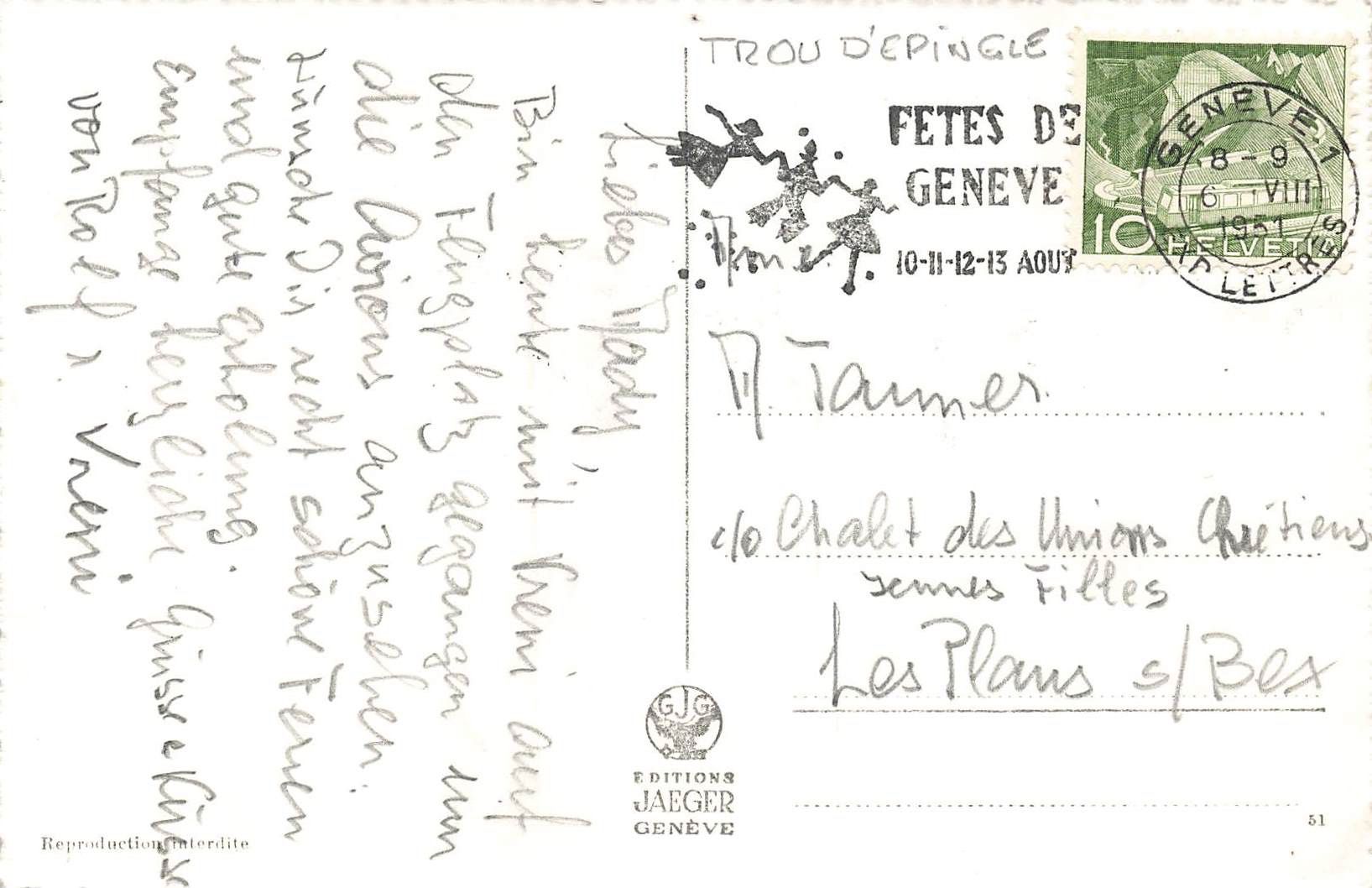 Cartoline postali: Aeroport intercontinental Geneve Cointrin – Usato da Biasca venduto da Blenio71 1