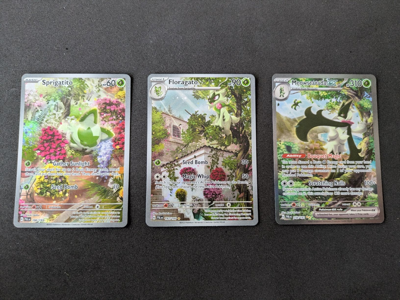 Pokémon Carte collezionabili: Sprigatito, Floragato+Meowscarada (Paldea Evolved) – Nuovo (secondo la descrizione) da Hochdorf venduto da NoctisCaelum