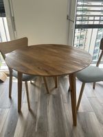 Runder Esstisch Massivholz Wildeiche 90x75cm (ohne Stuhle)