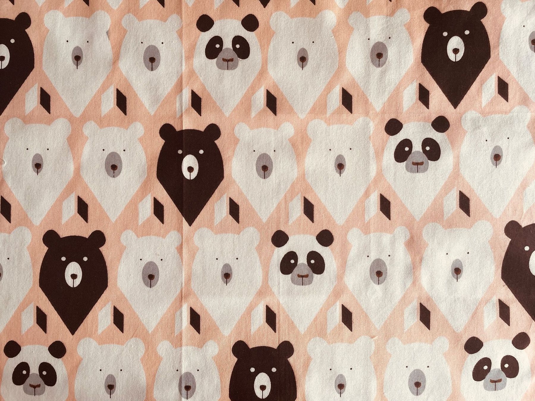 Tessuti: 2 Fat quarter/Coupons patchwork & couture Ours et Panda – Nuovo e nell'imballaggio originale da Gland venduto da san_xz5j 1