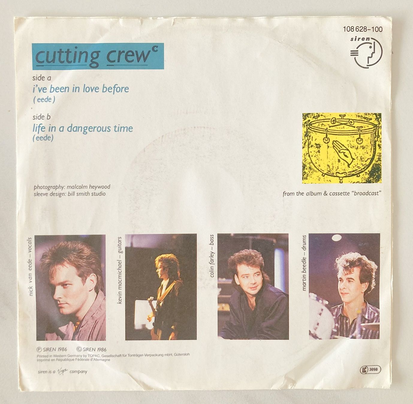 Dischi in vinile: CUTTING CREW - I'VE BEEN IN LOVE BEFORE – Usato da Bottens venduto da hotter-than-hell 1
