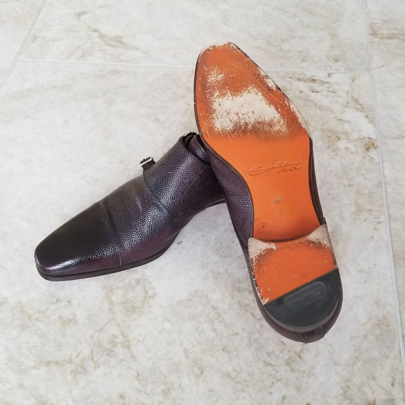 Santoni Scarpe da uomo: Santoni Double Monk Schuhe Leder Bordeaux Gr. 41.5 – Usato da Zürich venduto da Gk2002 3