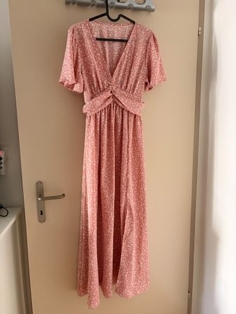 Kleid Blumenmuster rosa  Grösse M