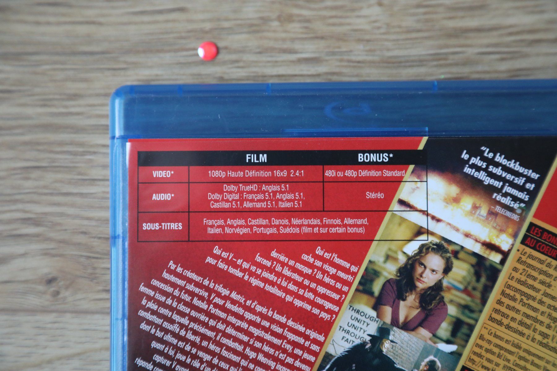 Tutti i DVDs: Bluray       V POUR VENDETTA          Français Anglais – Usato da Porrentruy venduto da tupatup 2
