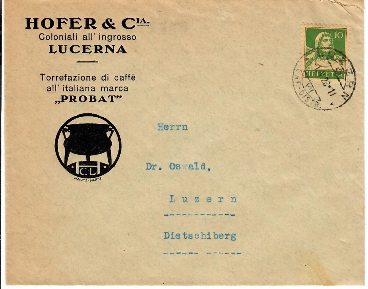 Tous les timbres: Brief, Hofer & Cia Lucerna  1926 – D'occasion à Hochdorf par Ziegel-16
