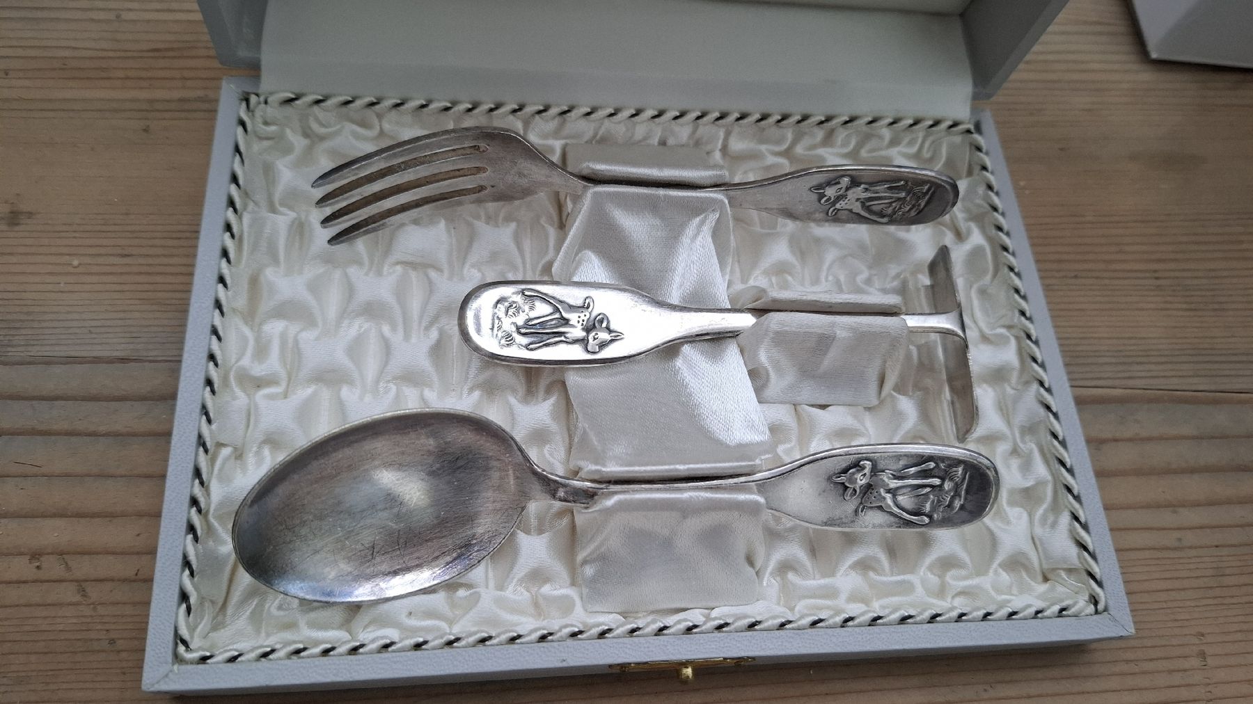 Set di posate: Kinderbesteck 3-teilig versilbert – Usato da Buochs venduto da regenbogen7365 1