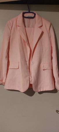  Hose und Blaser pink, neu, Top rot, Jeans Hot Pants, S, 4 T