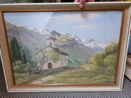 Original-Pastell-Gemälde Heiner Buchert, Ober-Engadin 2