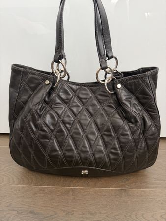 Navyboot Handtasche aus 100% Leder in braun 