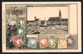Präge-AK Altötting, Ortspartie im Brie