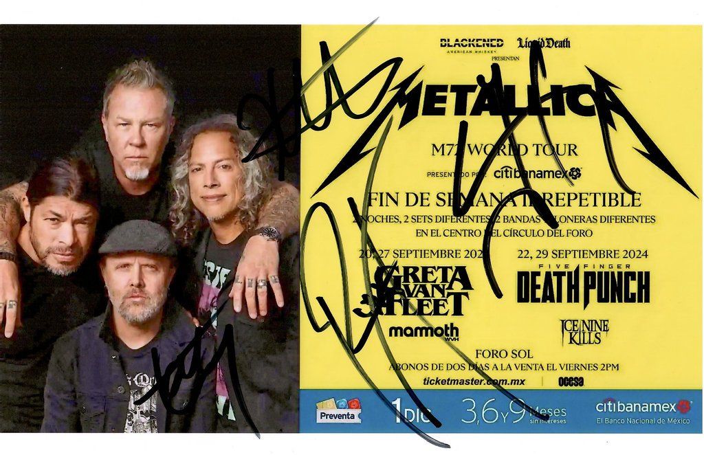 Autografi: METALLICA / TOP AUTOGRAMME – Usato da Egg b. Zürich venduto da Dbunny
