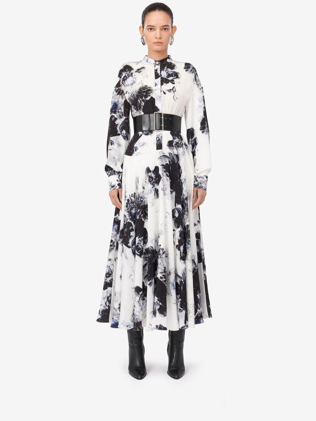 Alexander Mcqueen Vestiti: Alexander McQueen Seide Maxikleid Chiaroscuro IT46/DE40 NEU – Nuovo (secondo la descrizione) da Arch venduto da timerock 1