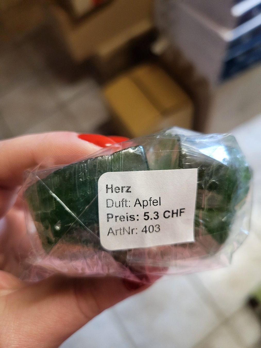 Doccia: Herzseifen Geschenkbereit Apfel – Nuovo e nell'imballaggio originale da Brugg AG venduto da pinussoap 1