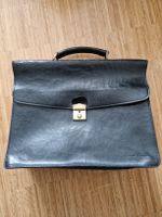 Gérard Hénon Ledertasche schwarz mit Gebrauchsspuren
