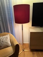 Vintage Stehlampe Max Bietenholz AG – Messing & Leder 