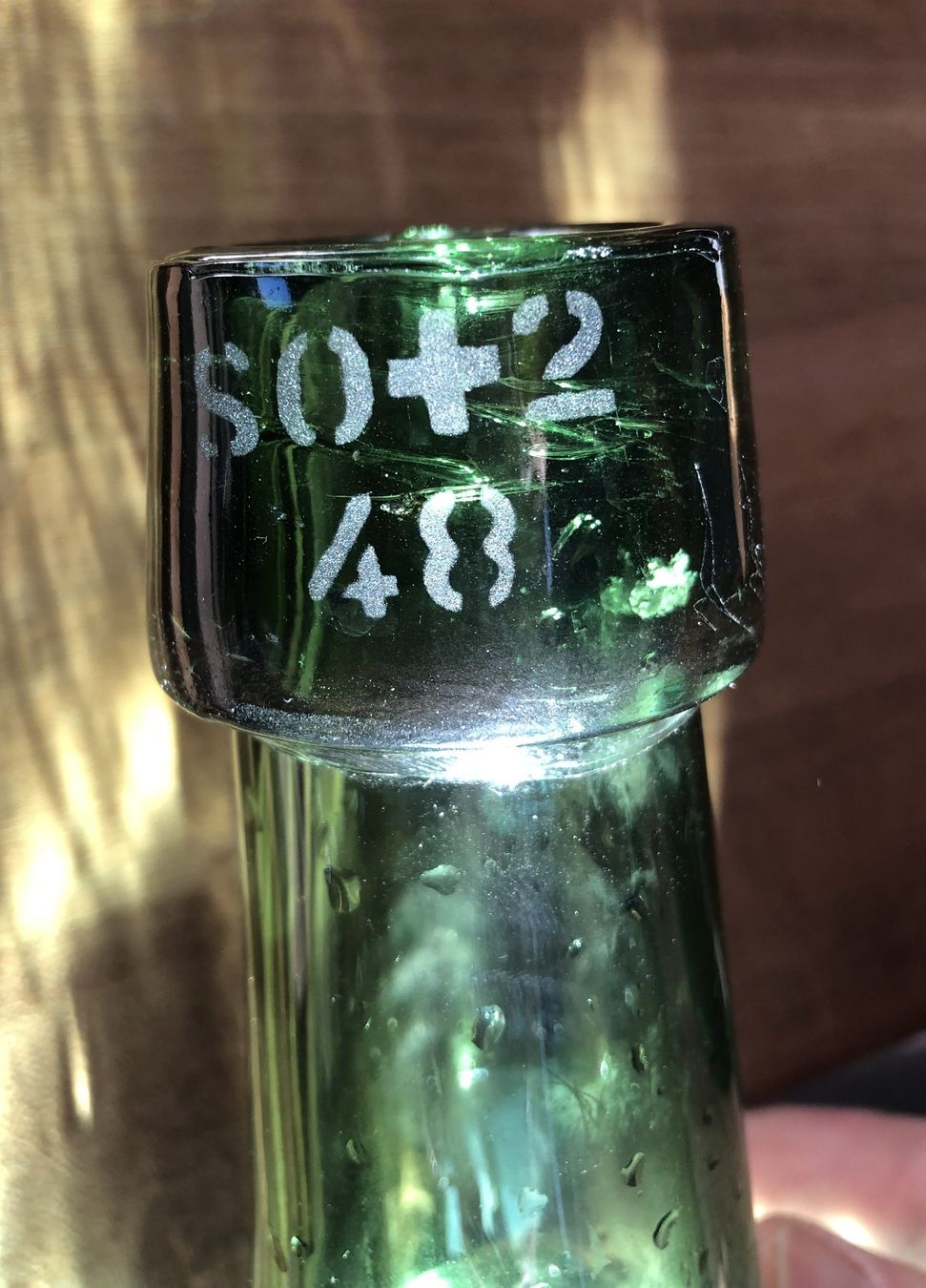 Accessoires: Antike Glasflasche (geeicht 1948)  5.2 Liter – D'occasion à Samstagern par TAAF 1