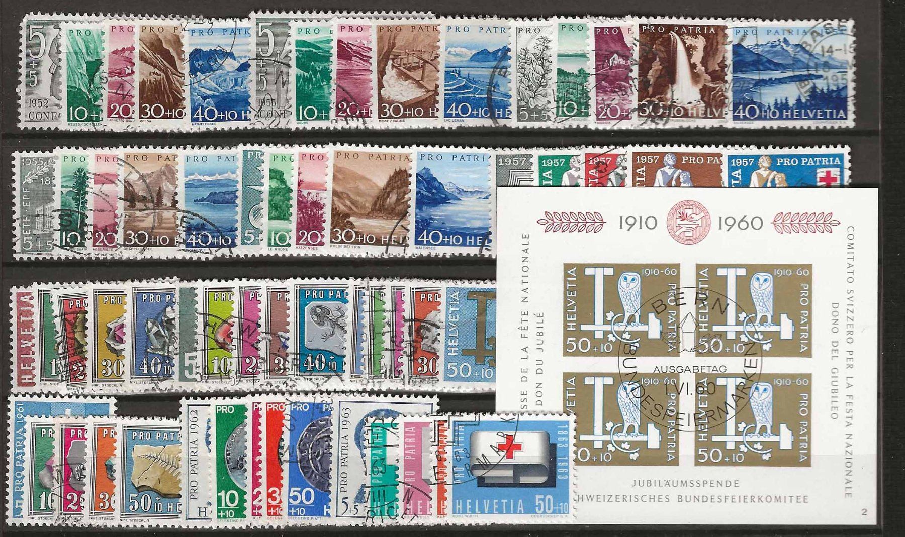 Tutti i francobolli: PP036 - Pro Patria 1936 - 1963 obl. – Usato da Trélex venduto da Phil_Albert 1