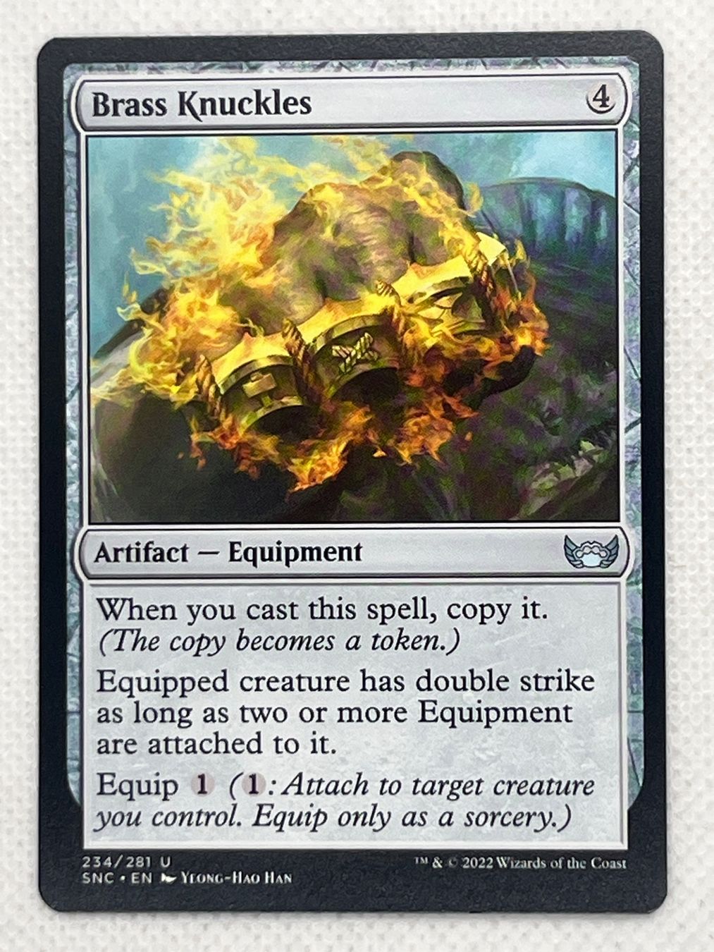 Magic The Gathering Sammelbilder & Trading cards: MTG Brass Knuckles SNC 234 Englisch Uncommon – Gebraucht aus Hinterkappelen von Kim1992