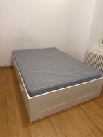 Doppelbett mit Schubladen, weiss inkl. Matratze, sehr gute