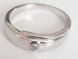 Elegante  925 er Silber Damenring mit Zirkonia, Gr 18.9mm