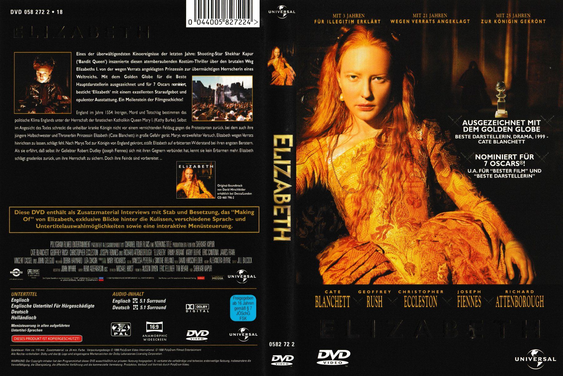 Tutti i DVDs: DVD - Elizabeth – Usato da Langnau am Albis venduto da MediaRescuerKeLoX