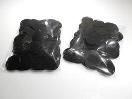 Pailletten rund schwarz, 3 cm, 1 mm Loch, 50 gr. Paket.