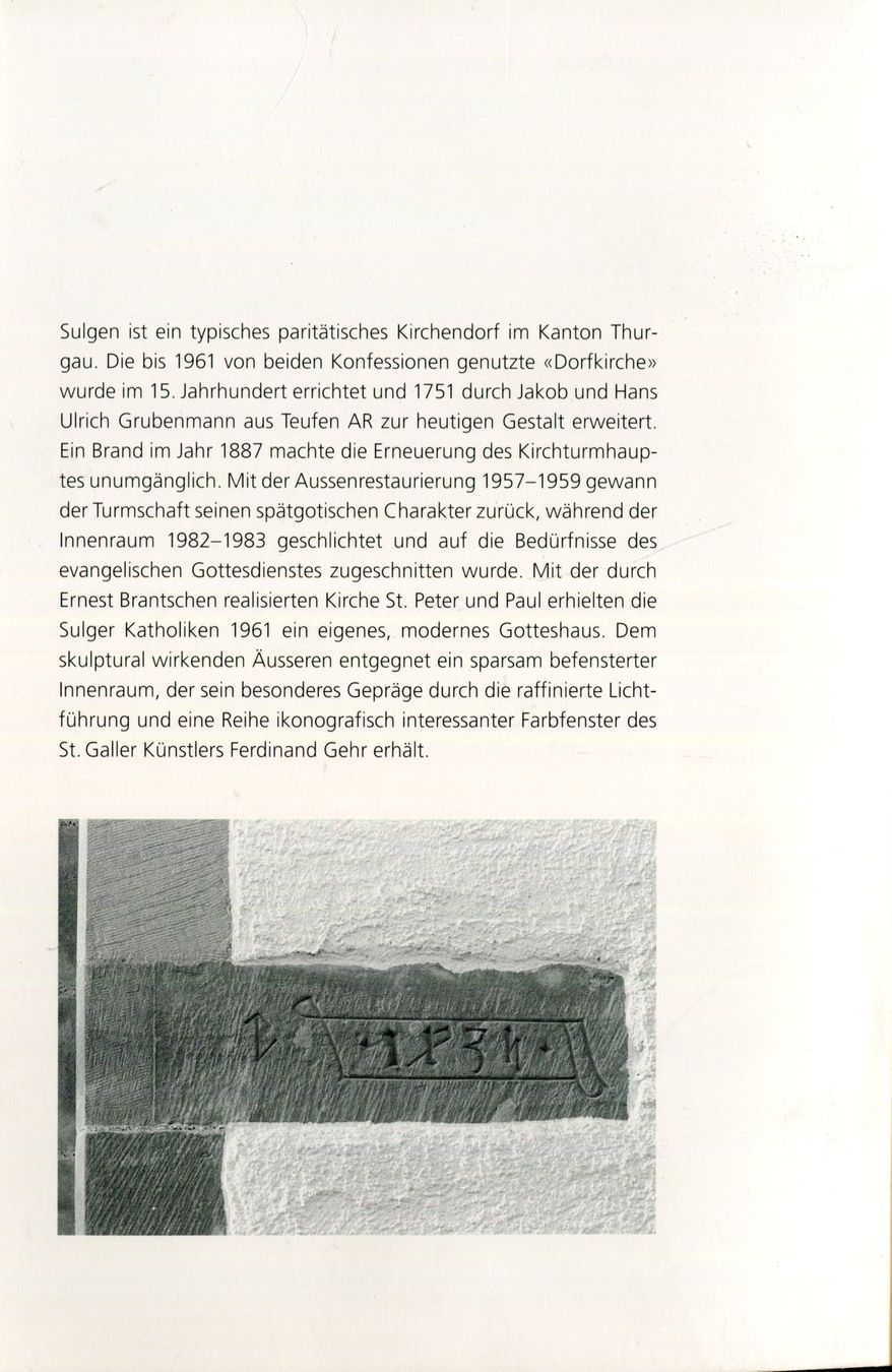 Libri: Sulgen, Kirchen, Kunstführer – Usato da Aarau venduto da Elmaar41 1