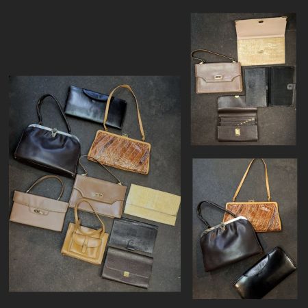 9 x tolle vintage Taschen im Konvolut  :-)