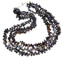 SALE KETTE EDELSTEINKETTE STEINKETTE SAPHIR WASSERSAPHIR