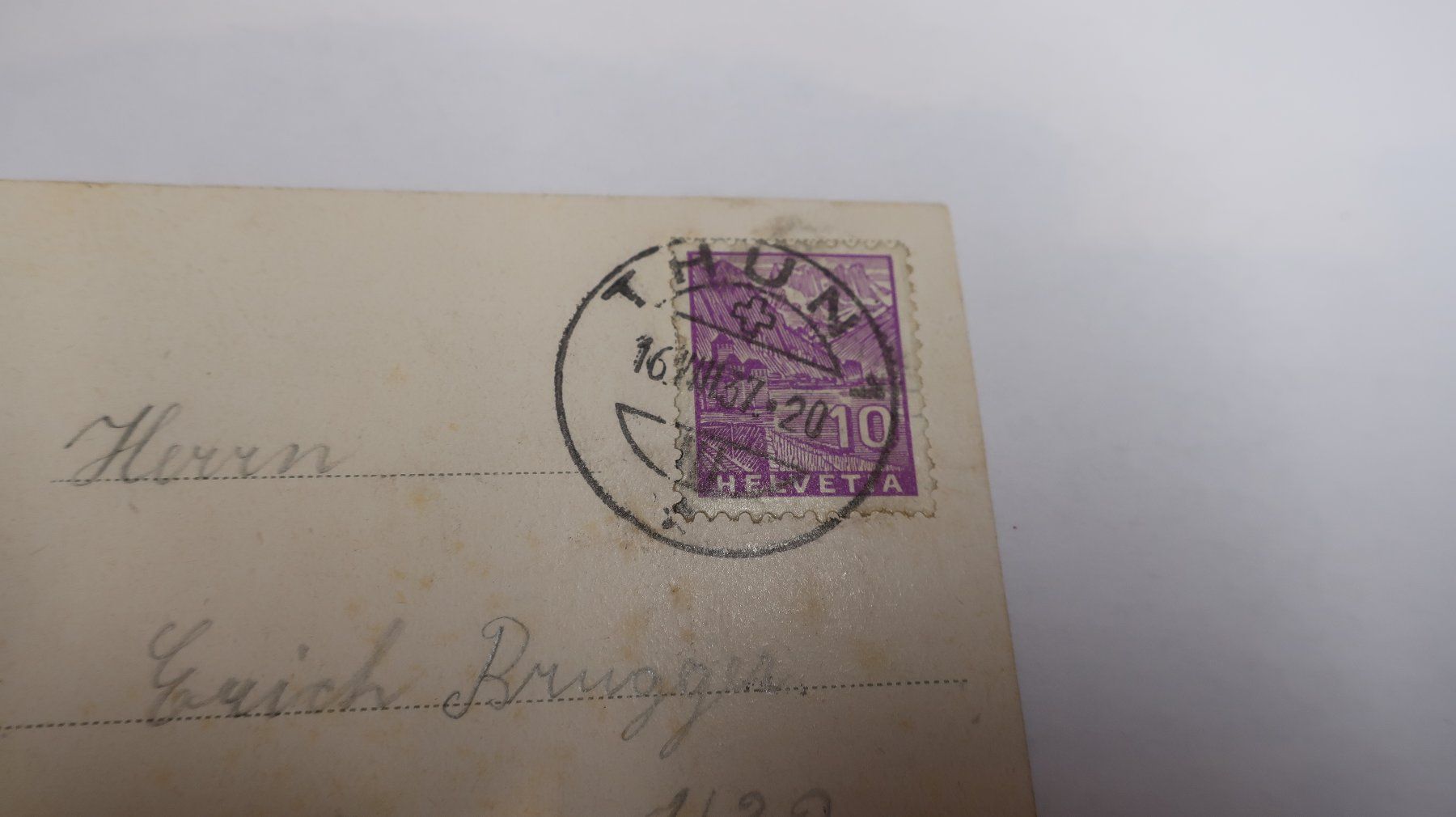 Ansichtskarten: Thun  1937 – Defekt aus Cormoret von Pascalll2001 7
