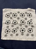 Gesichts-Waschtuch mit Fussballmuster, Weiss
