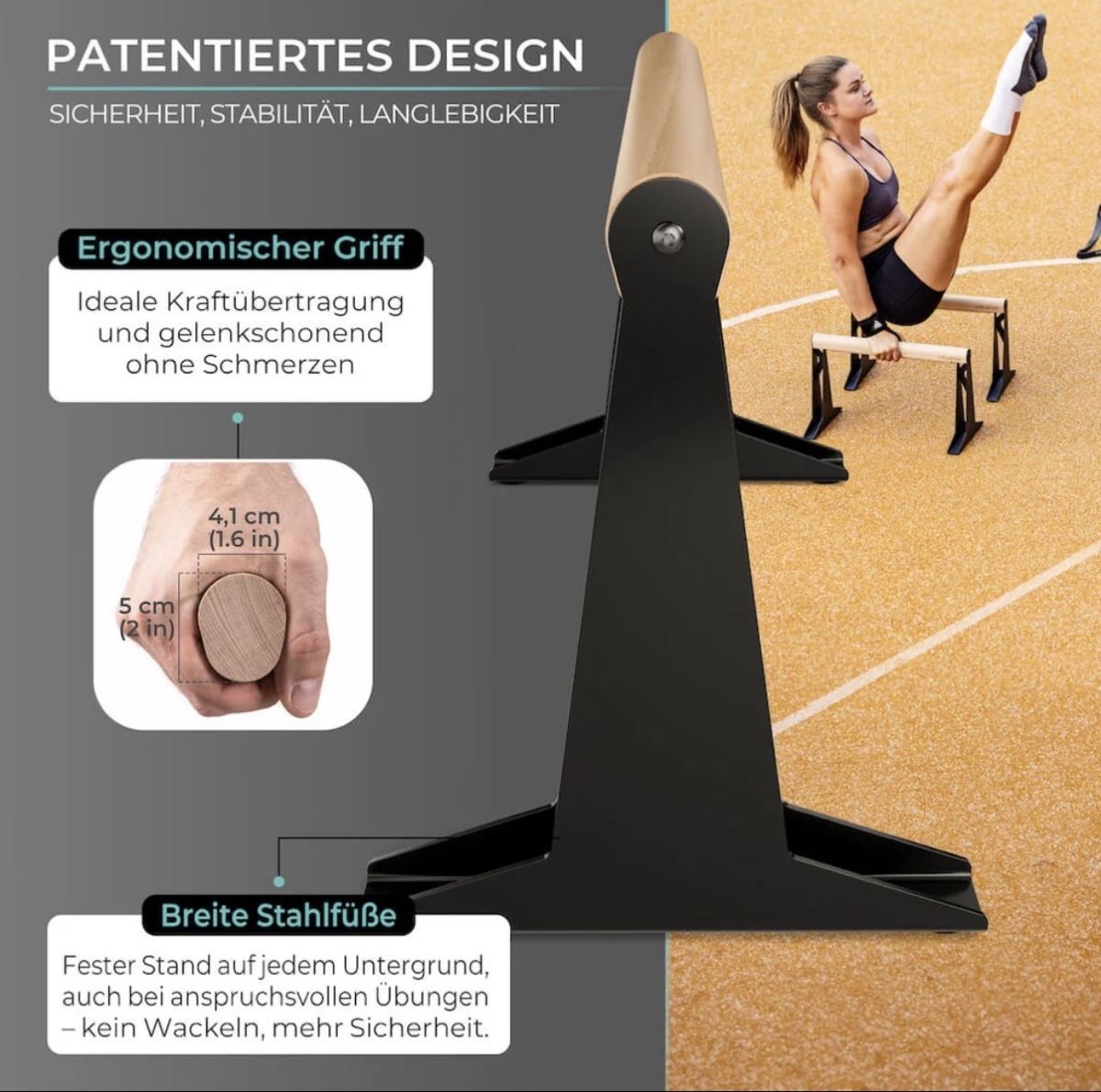 Hometrainer: Pullup & Dip Parallettes Set M wie neu – Gebraucht aus Zürich von blancali 3