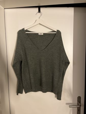 Jacqueline de Yong Pullover grün/grau Grösse S guter Zustand