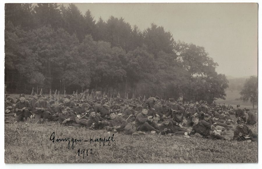 Gunzgen-Kappel, 1912, Soldaten machen Rast (Gebraucht) in Frauenfeld ...
