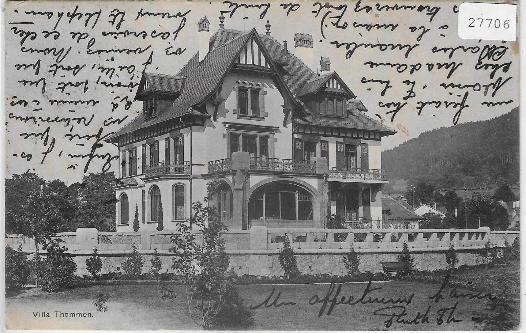 Ansichtskarten: Motiers - Villa Thommen – Gebraucht aus Ettingen von Kartenplanet