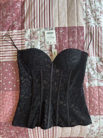 Zara Lace Corset Top (Black)