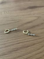 Ohrringe goldfarben mit Steinen neu