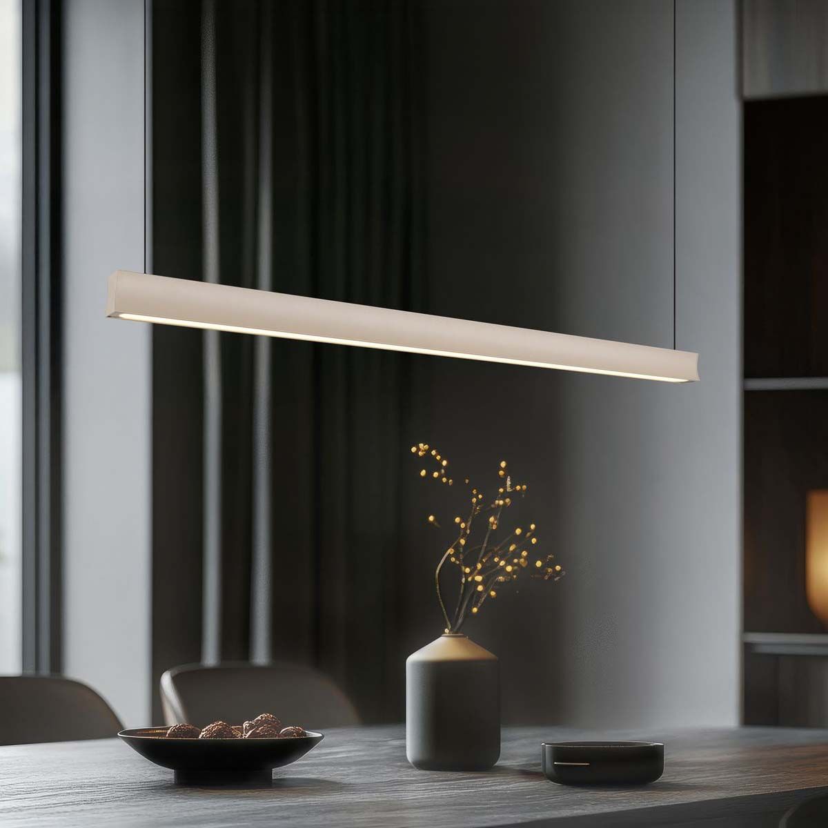 Lampadari & plafoniere: LED Pendelleuchte, Beige, 113 cm x 9 cm – Nuovo (secondo la descrizione) da Kreuzlingen venduto da Smart-Light 1