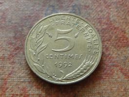 FRANCE  5 Centimes  1992  (P)