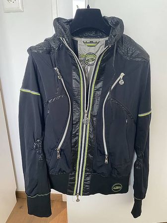 Sportalm Sweatjacke Schwarz/Neongelb, Gr. 42