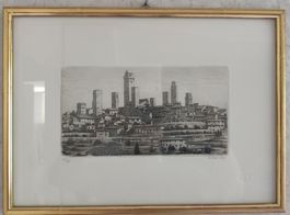 Kunstdruck San Gimignano Vincenzo Volpi