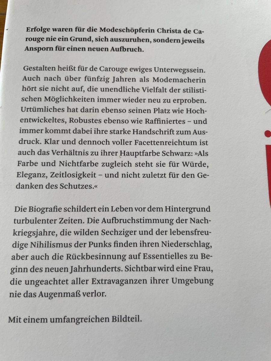 Libri: Christa de Carouge Das Leben – Nuovo (secondo la descrizione) da Wildensbuch venduto da Mangosteen7 1