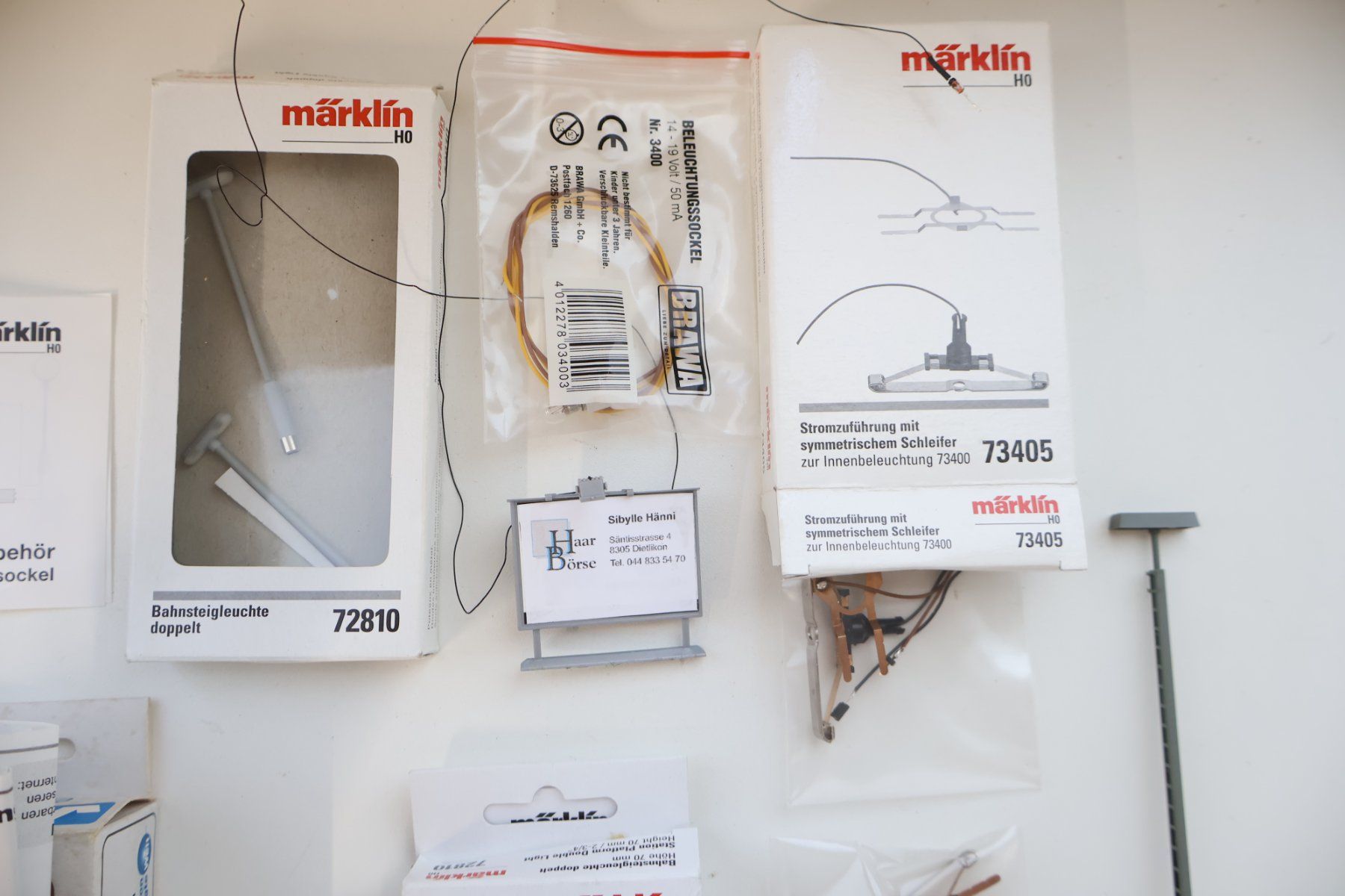 Märklin Modellini di ferrovie: Viessmann Holzhacker, Märklin Schleifer & Laternen Set H0 – Usato da Winterthur venduto da Monstera 6
