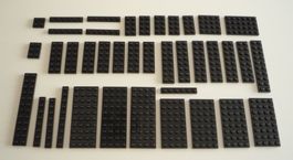 Schwarze flache Lego Bausteine (Original Lego)