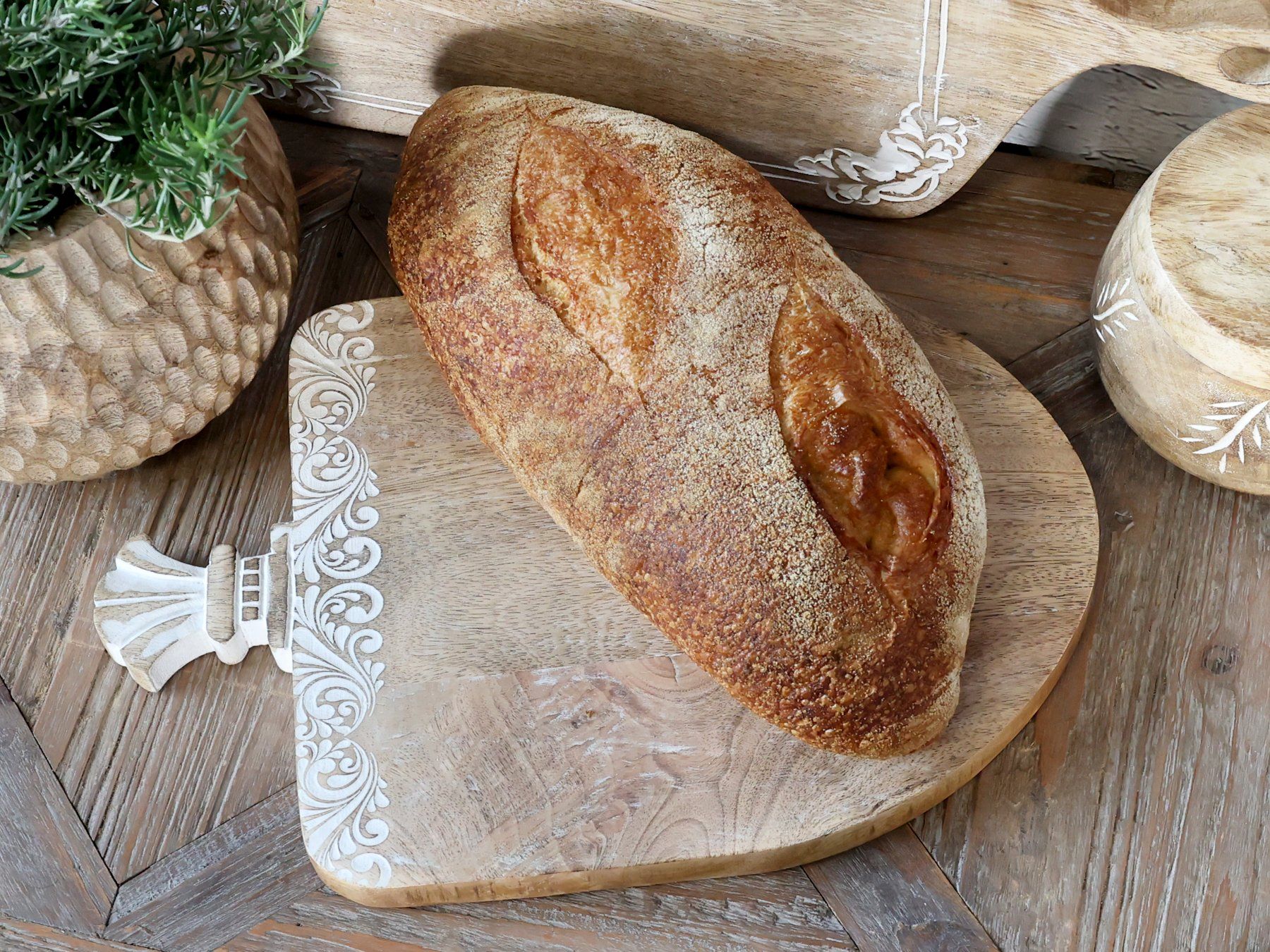 Servierplatten: Tapasbrett «Tours», Länge 38 cm – Neu und originalverpackt aus Innertkirchen von Glatthard-Interior